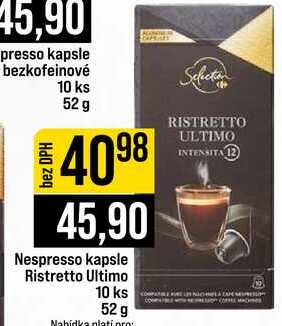 Nespresso kapsle Ristretto Ultimo 10 ks 52 g