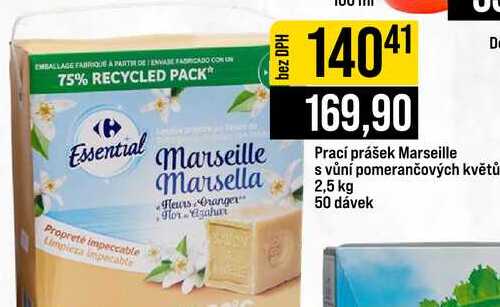 Prací prášek Marseille s vůní pomerančových květů 2,5 kg 50 dávek 