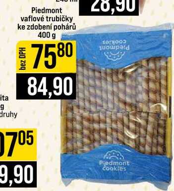 Piedmont vaflové trubičky ke zdobení pohárů 400 g