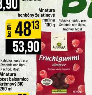 Alnatura bonbóny želatinové malina 100 g