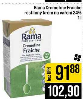 Rama Cremefine Fraiche rostlinný krém na vaření 24% 1l