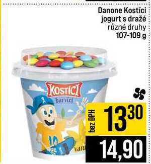 Danone Kostíci jogurt s dražé různé druhy 107-109 g