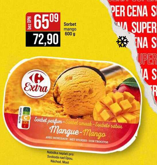 Sorbet mango 600 g