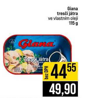 Giana tresčí játra ve vlastním oleji 115 g