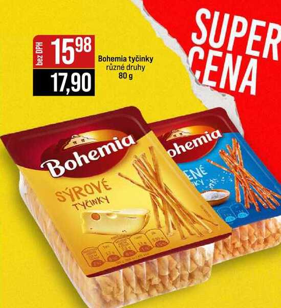 Bohemia tyčinky různé druhy 80 g
