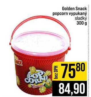 Golden Snack popcorn vypukaný sladký 300 g