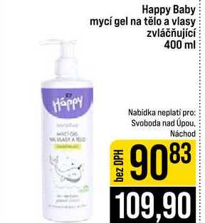 Happy Baby mycí gel na tělo a vlasy zvláčňující 400 ml 