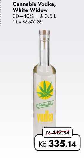 Cannabis Vodka, White Widow 30-40% à 0,5 L 