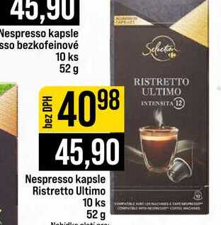 Nespresso kapsle Ristretto Ultimo 10 ks 52 g