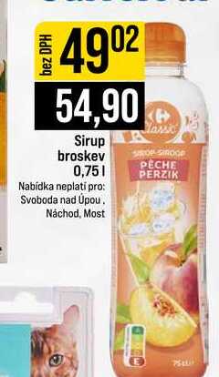 Sirup broskev 0,75l
