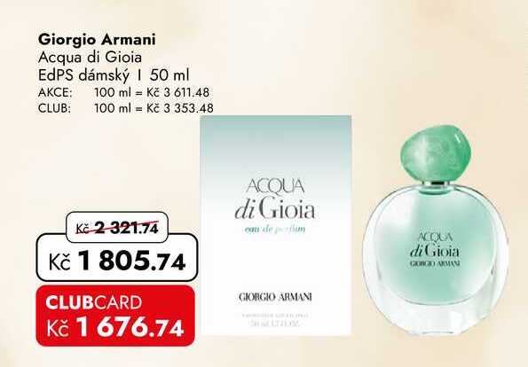 Giorgio Armani Acqua di Gioia EdPS dámský 50 ml