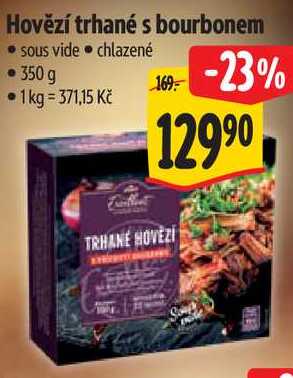 Hovězí trhané s bourbonem, 350 g