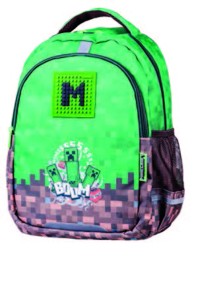PIXIE CREW & MINECRAFT Školní ergonomický dvoukomorový batoh
