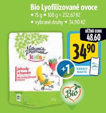Bio Lyofilizované ovoce, 15 g