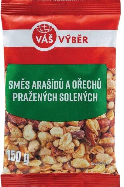 VÁŠ VÝBĚR Směs arašídů a ořechů, 150 g