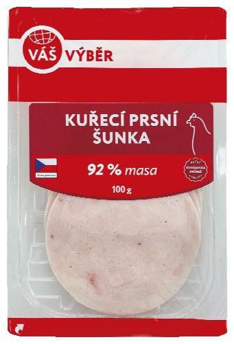 VÁŠ VÝBĚR Kuřecí prsní šunka, 100 g