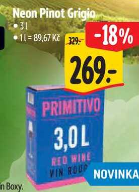 Neon Pinot Grigio, 3 l