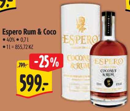 Espero Rum & Coco, 0,7 l
