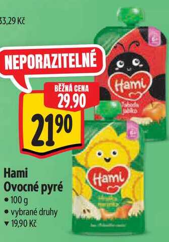 Hami Ovocné pyré, 100 g