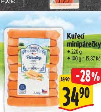 Kuřecí minipárečky 220g
