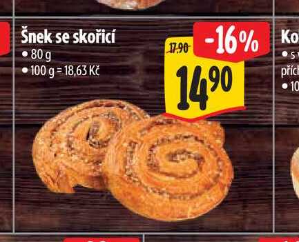 Šnek se skořicí 80 g