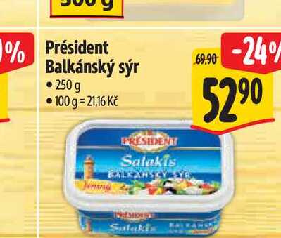 Président Balkánský sýr 250g  