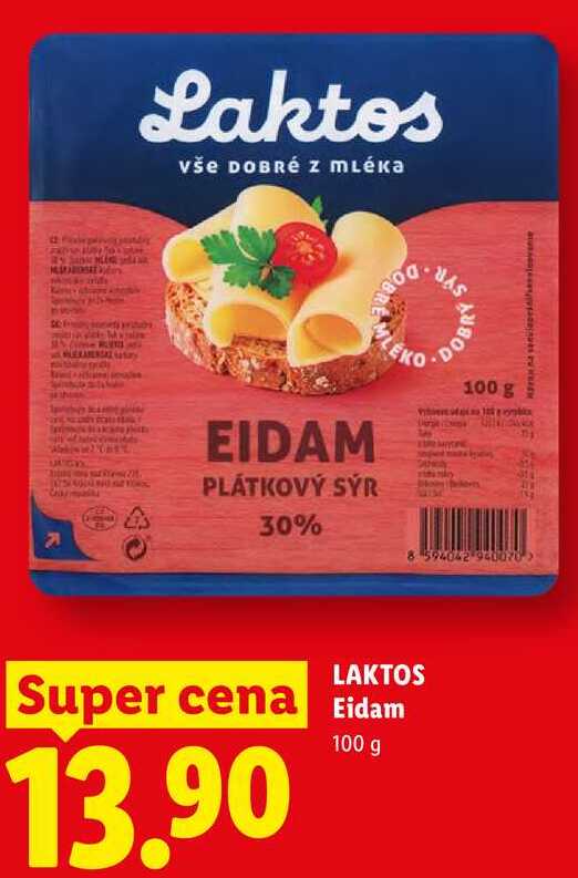 LAKTOS Eidam, 100 g
