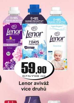 Lenor aviváž více druhů 675/798 ml