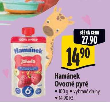   Hamánek Ovocné pyré 100 g  