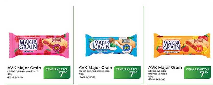 AVK Major Grain obilná tyčinka mango-jahoda 40g
