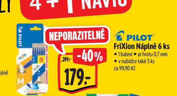 Frixion Náplně 6 ks 1 balení hrotu 0,7 mm