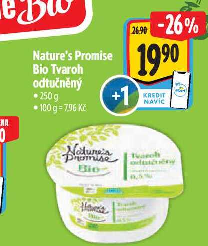 Nature's Promise Bio Tvaroh odtučněný 250 g