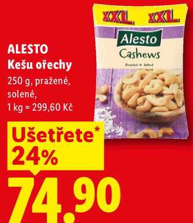 ALESTO Kešu ořechy, 250 g