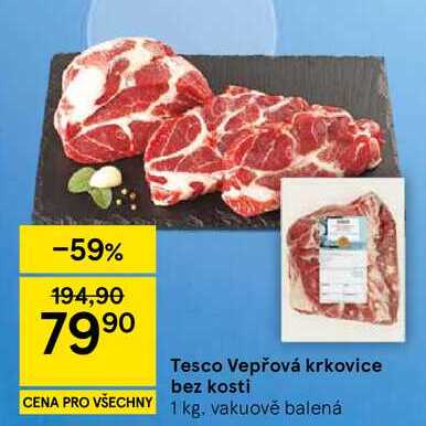Tesco Vepřová krkovice bez kosti, 1 kg