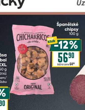 Španělské chipsy 100 g