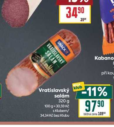 Vratislavský klub salám 320 g