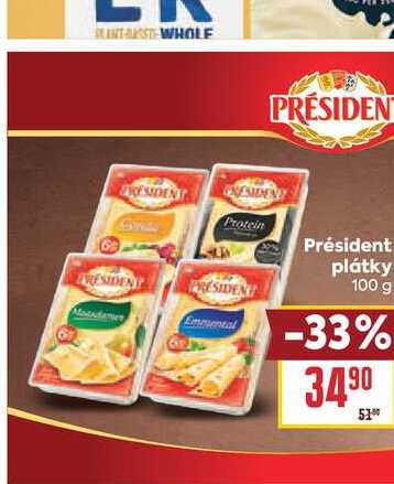 Président plátky 100 g