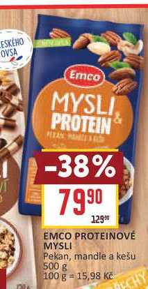 EMCO PROTEINOVÉ MYSLI Pekan, mandle a kešu 500 g 