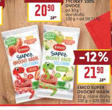 EMCO SUPER OVOCNÝ HADÍK 20 g
