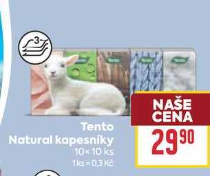 Tento Natural kapesníky 10x10 ks