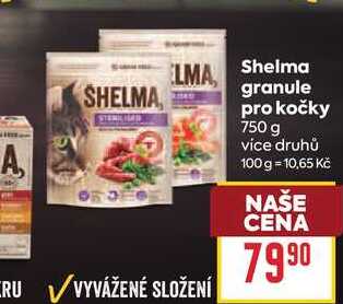 Shelma granule pro kočky 750 g
