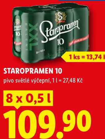 STAROPRAMEN 10, 8x 0,5 l