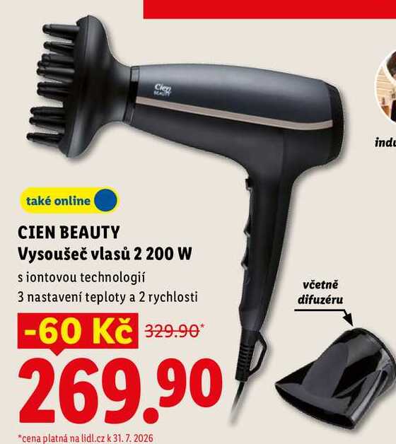 CIEN BEAUTY Vysoušeč vlasů 2 200 W