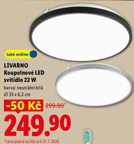 LIVARNO Koupelnové LED svítidlo 22 W