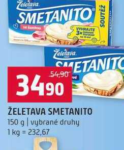 ŽELETAVA SMETANITO 150 g vybrané druhy