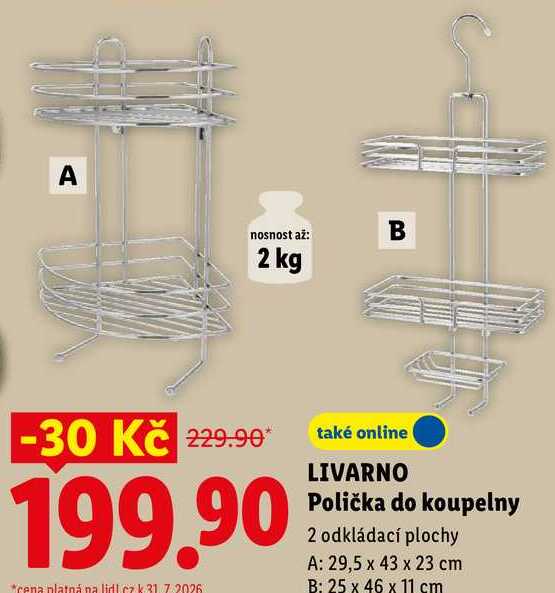 LIVARNO Polička do koupelny