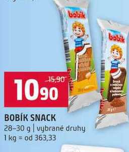 BOBÍK SNACK 28-30 g vybrané druhy