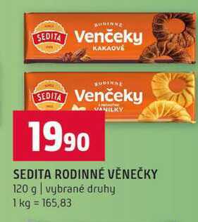 SEDITA RODINNÉ VĚNEČKY 120 g vybrané druhy