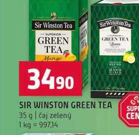 SIR WINSTON GREEN TEA 35 g čaj zelený