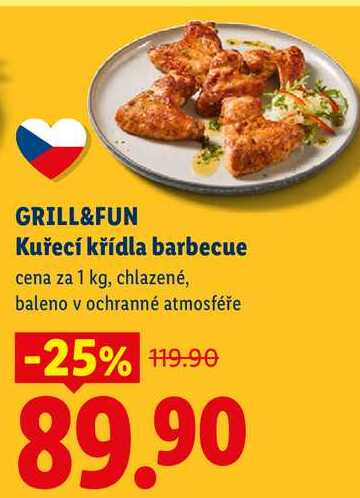 GRILL&FUN Kuřecí křídla barbecue, cena za 1 kg